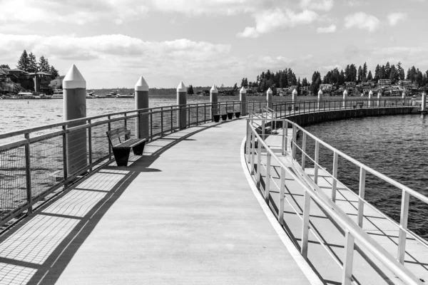 Eine Detaillierte Ansicht Der Seebrücke Meydenbauer Bay Park Bellevue Washington — Stockfoto