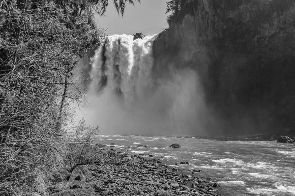 Utsikt Över Snoqualmie Falls Från Nedströms Delstaten Washington — Stockfoto