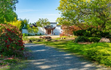 Seattle, Washington 'da bir Çin tapınağının girişi..