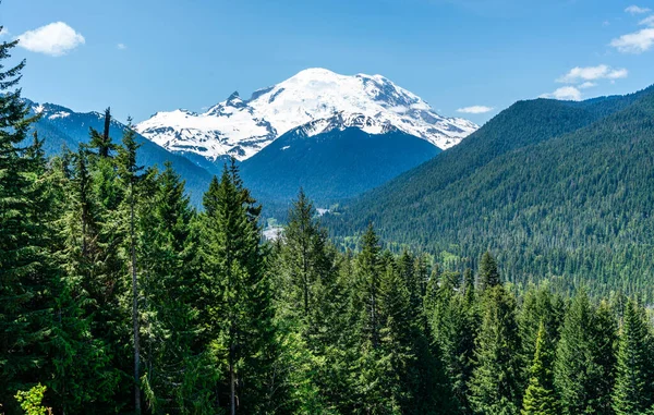 Uitzicht Mount Rainier Vanaf Snelweg 410 Washington State — Stockfoto