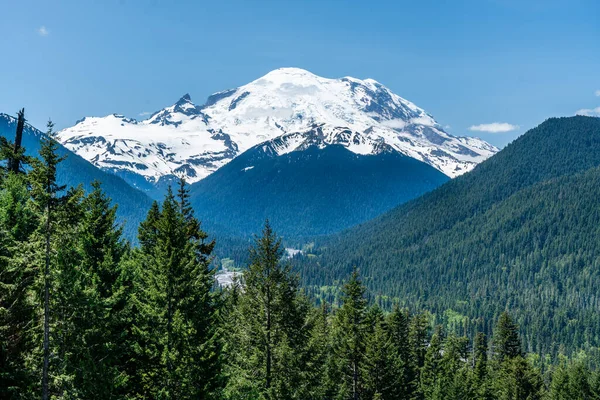 Pohled Mount Rainier Dálnice 410 Státě Washington — Stock fotografie