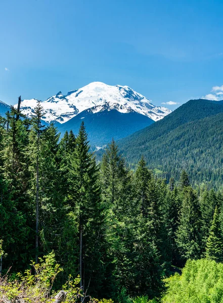 Uma Vista Monte Rainier Rodovia 410 Estado Washington — Fotografia de Stock