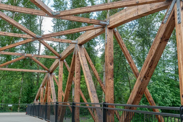 Una Foto Dettagliata Ponte Pedonale Bothell Washington — Foto Stock