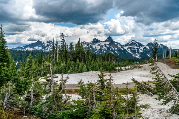 Una Veta Cordillera Cascade Desde Monte Rainier Estado Washington —  Fotos de Stock