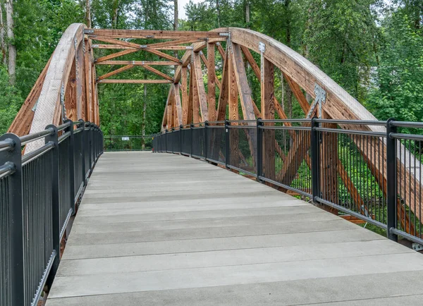 Uma Passarela Para Uma Ponte Pedonal Bothell Washington — Fotografia de Stock