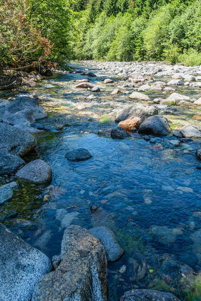 Veduta Acque Limpide Denny Creek Nello Stato Washington — Foto Stock