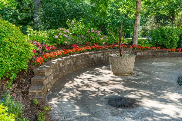 Una Pared Flores Jardín Sensorial Seatac Washington —  Fotos de Stock
