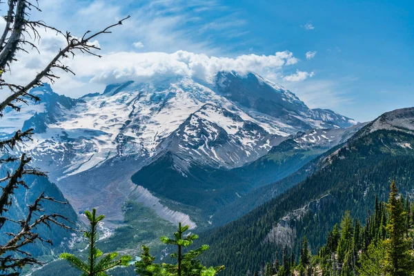 Ein Malerischer Blick Auf Den Mount Rainier Mit Dem Emmons — Stockfoto