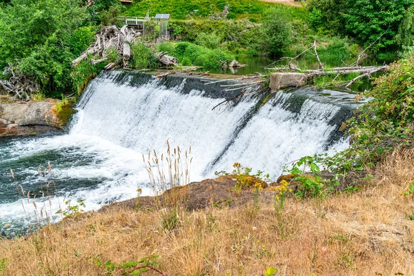 stock image A smooth waterfall at Tumwater Falls in Washington State.