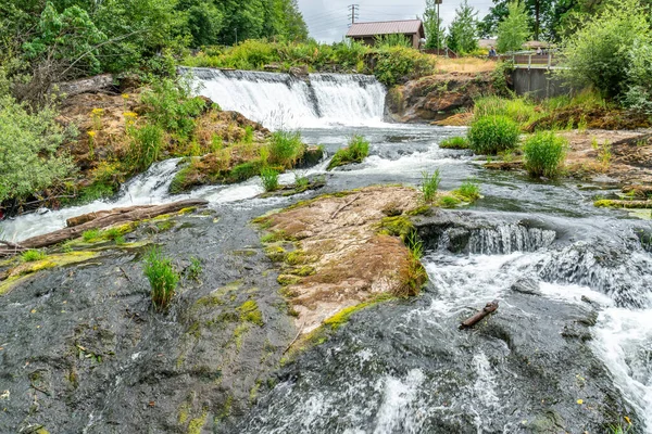 Hladký Vodopád Tumwater Falls Státě Washington — Stock fotografie