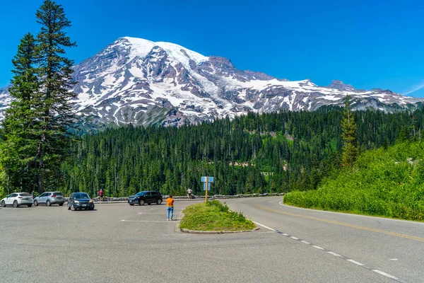 Punto Vista Sobre Monte Rainier Estado Washington Temporada Verano —  Fotos de Stock