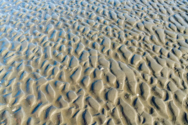 Океанская Вода Создала Узоры Песке Моклипсе Штат Вашингтон — стоковое фото
