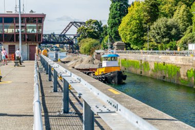 Ballard, Washington 'daki Ballard Kilitleri manzarası.
