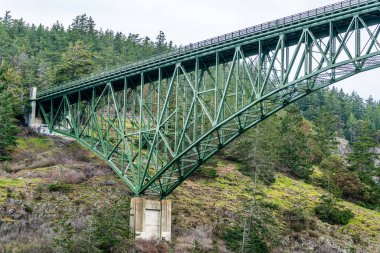 Washington 'daki Aldatma Geçidi köprüsünün altından küçük bir bölümün görüntüsü..