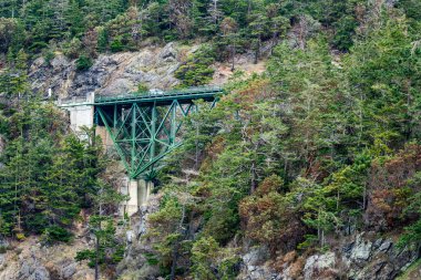 Washington 'daki Aldatma Geçidi köprüsünün altından küçük bir bölümün görüntüsü..