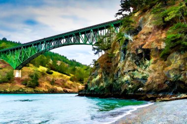 Washington 'daki Aldatma Geçidi' nin altındaki köprüden bir görüntü..