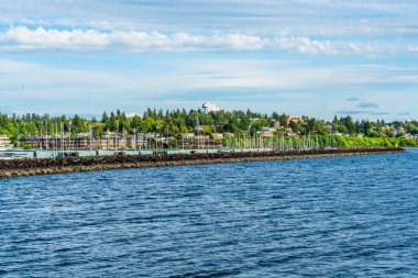 Des Moines, Washington 'daki marina manzarası..