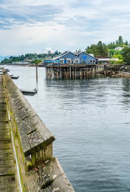 Ruston, Washington 'daki kıyı şeridi manzarası.