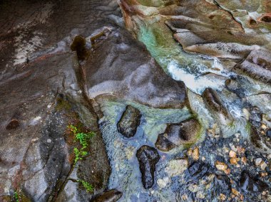 Washington 'daki Denny Creek' in yukarıdan görünüşü.