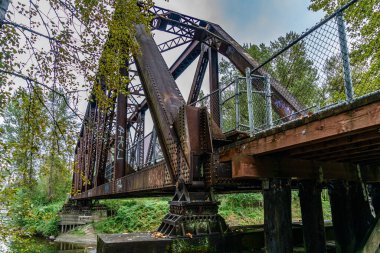 A view form under Reinig Bridge in North Bend, Washington. clipart