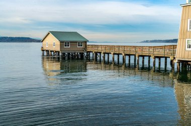 Washington, Redondo Sahili kıyısında bir rıhtım..