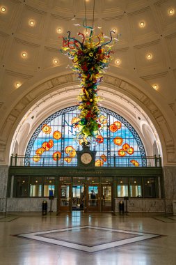 Tacoma, Washington 'daki adliye binasının lobisi. Bir zamanlar Union İstasyonu.