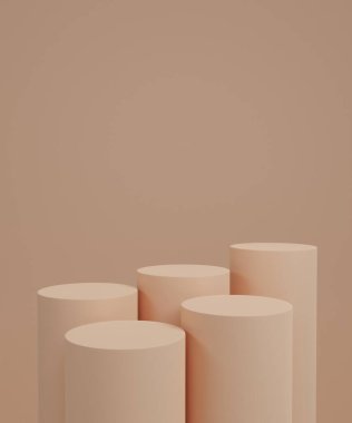 Temel renk platformu, temel renk arkaplanı, temiz ve parlak, gölge arkaplan, podyum, kozmetik ürün - 3D görüntüleme