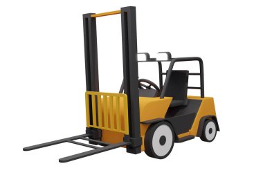 Kargo Palletc ile Forklift - 3B canlandırma