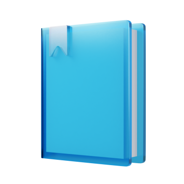 3D Mavi Kitap Model Çizimi