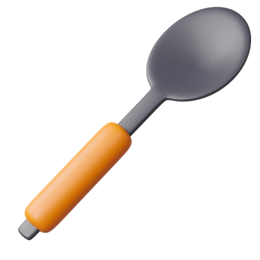 Turuncu saplı 3B Kepçe