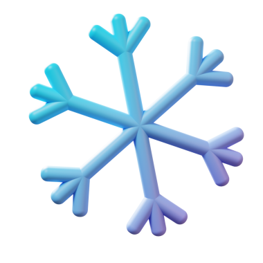 3D Biçimli Kar Tanesi Çizimi - iklim, hava durumu