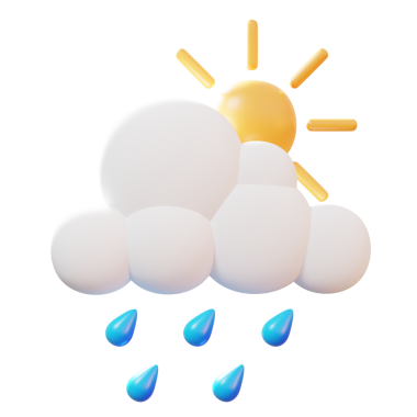 Yağmur Damlaları İllüstrasyonlu 3D Bulut - iklim, hava
