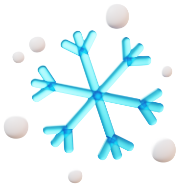 3D Biçimli Kar Tanesi Çizimi - iklim, hava durumu