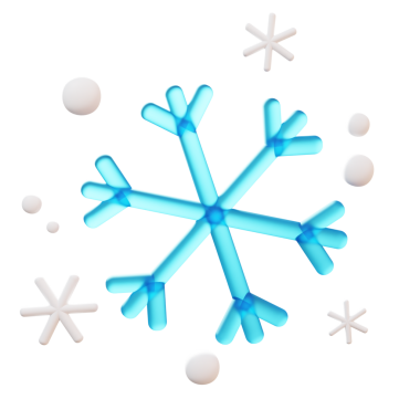 3D Biçimli Kar Tanesi Çizimi - iklim, hava durumu
