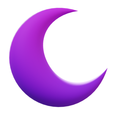 3D Mor Hilal Ay Simgesi - iklim, hava