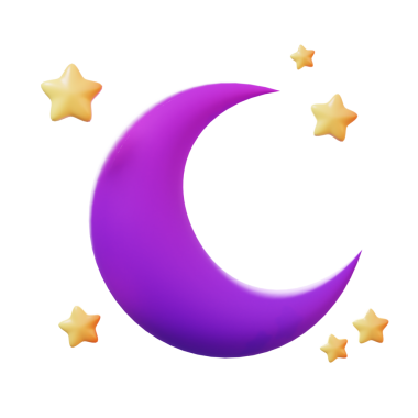 Yıldızlar Çizimi ile 3D Hilal Ay - iklim, hava