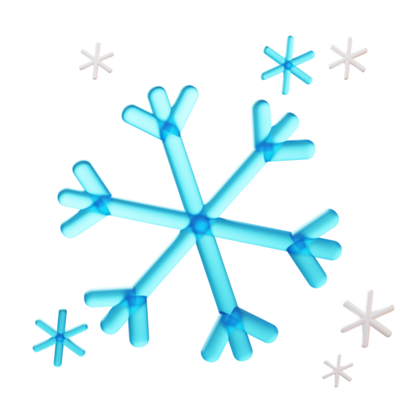 3D Biçimli Kar Tanesi Çizimi - iklim, hava durumu