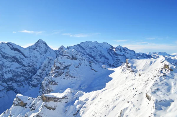 Góra Schilthorn Eiger Monch Jungfrau Szwajcaria Śnieżne Szczyty Alp — Zdjęcie stockowe