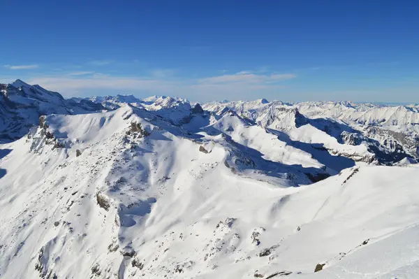 Mountain Schilthorn Eiger Monch Jungfrau Zwitserland Snowy Bergtoppen Van Alpen — Stockfoto