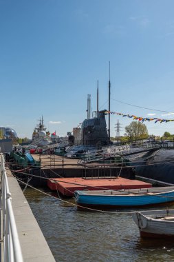 1 Mayıs 2023 'te Kaliningrad Müzesi' ndeki eski bir denizaltı.
