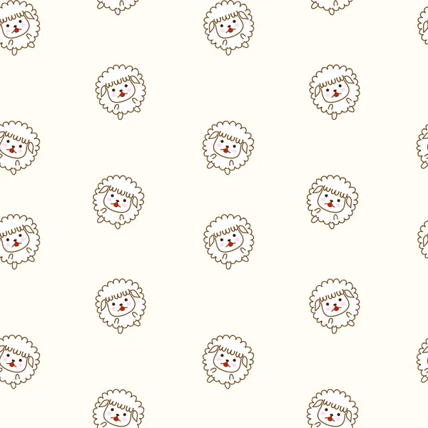 Симпатичные Детишки Животными Ручной Рисунок Мультяшные Животные Овцы Заяц Свинья — стоковый вектор