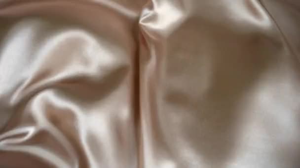 Animation Από Κυλιόμενα Μαλακά Κύματα Υφασμάτινου Υλικού Χαλαρωτικό Φόντο Κρέμας — Αρχείο Βίντεο