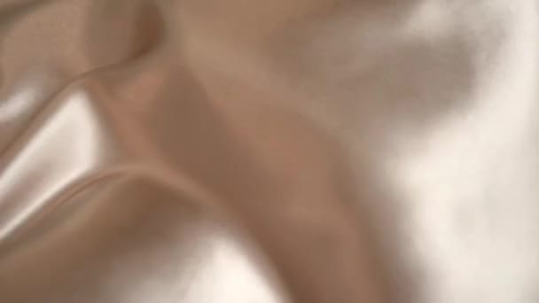 Animacja Toczenia Miękkich Fal Materiału Tkaniny Relaksujące Tło Koloru Kremowego — Wideo stockowe
