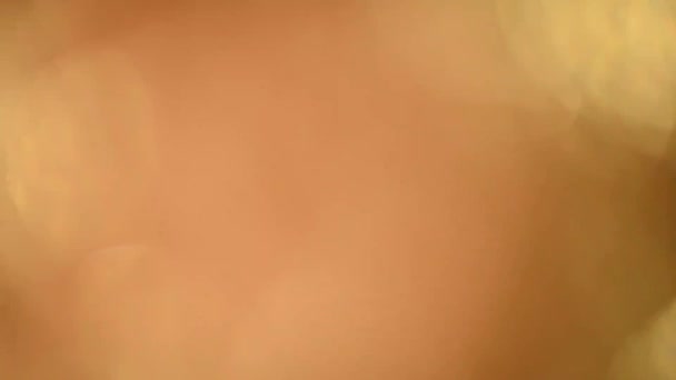 Золотий Або Жовтий Відтінок Боке Орієнтованого Світла Блимає Світлий Фон — стокове відео