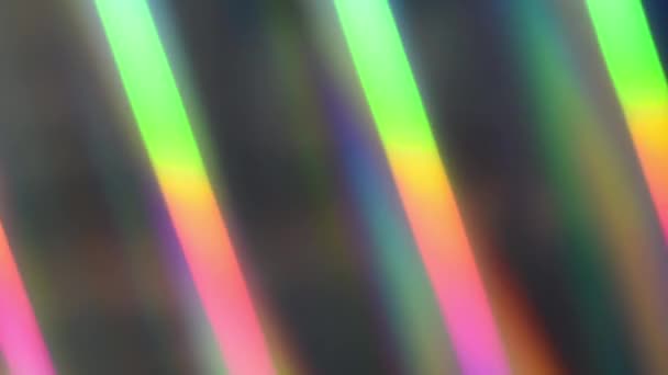 Regenbogen Verschwommene Streifen Flackernd Hintergrundvideo Mit Bunten Highlights Geometrische Mehrfarbige — Stockvideo