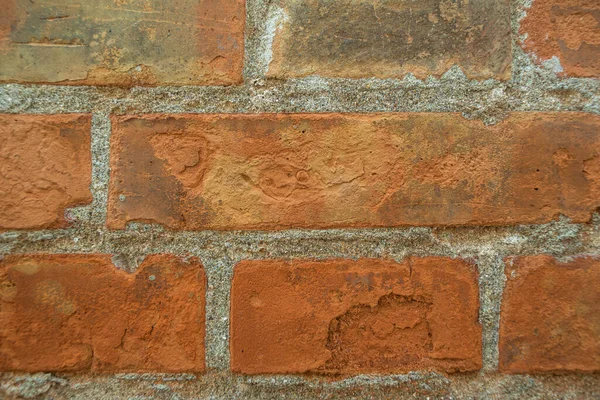 Ziegelmauer Uraltes Mauerwerk Roter Backsteinhintergrund Kopierplatz — Stockfoto