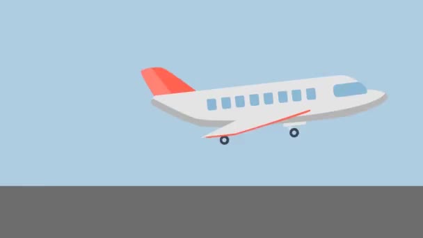 Animated Airp Lane Travelling — Stock Video