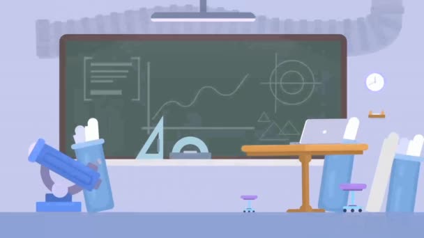 Study Room Animation — Stok video
