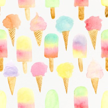 Suluboya ile desen çizimi dondurması