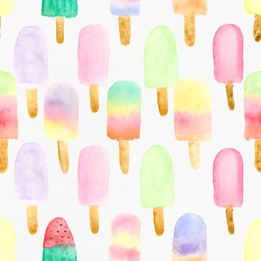 Suluboya ile desen çizimi dondurma